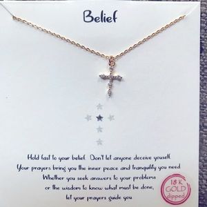 🆕 “Belief” Dainty 18kt. Gold Dipped Necklace🙏💒